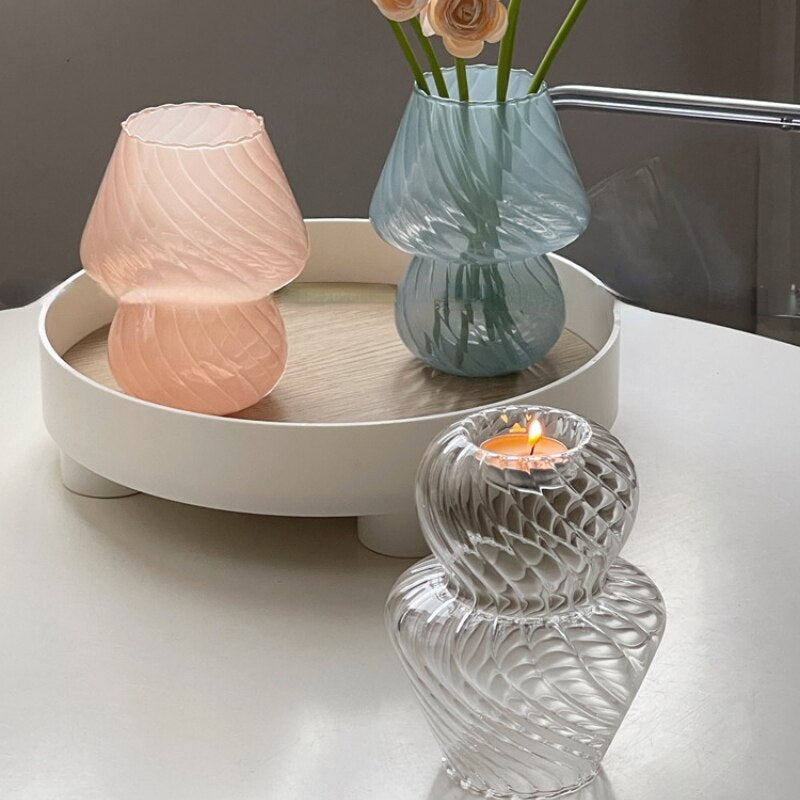 Nordic Stripy Glass Vase