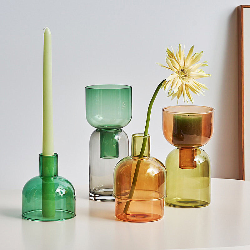 Pillar Candle Stand & Vase - Set