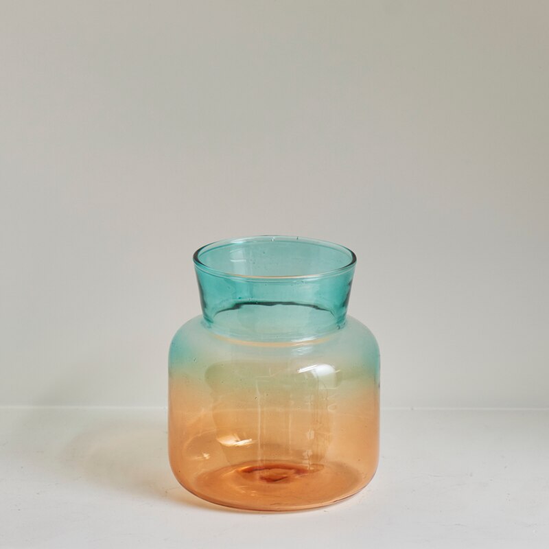 Gradient Coloured Glass Vase