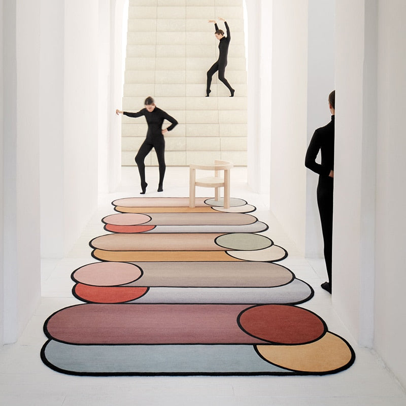 New Modern Fashion IG Living Room Rug Irregularshape Senior Bedroom Large Area Decorative Carpet Thickening Trendy Art Floor Mat