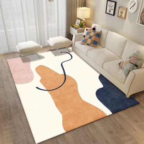 Modern Morandi Carpets for Living Room Decoration Nordic Big Size Area Rugs Bedroom Decor Bedside Anti-skid Floor Mats Washable