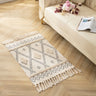 Retro Bohemia Hand Woven Cotton Linen Carpet Tassel Rug Floor Mat Tapestry Decorative Blanket Home Decor