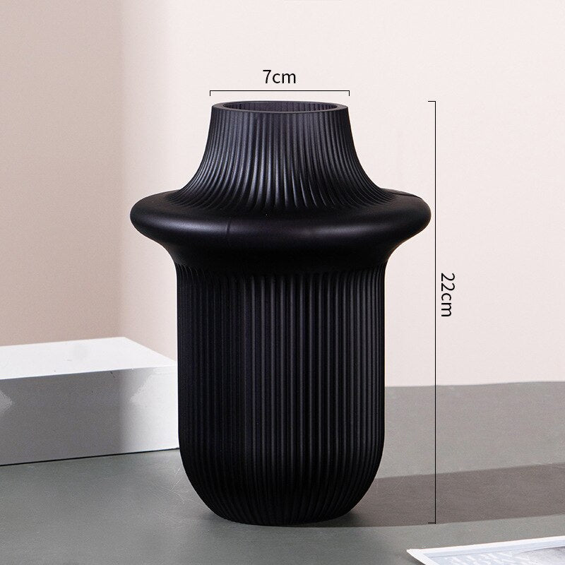 Pleated Glass Vase -  3 colours