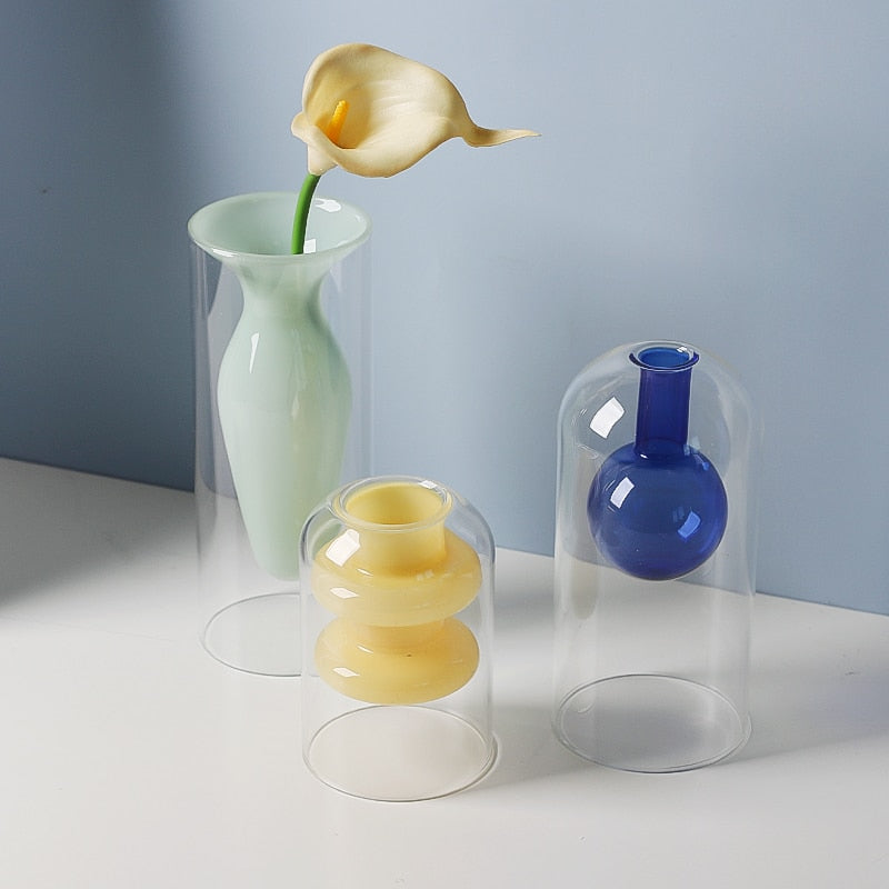 Bubbly Glass Vases - Opaque