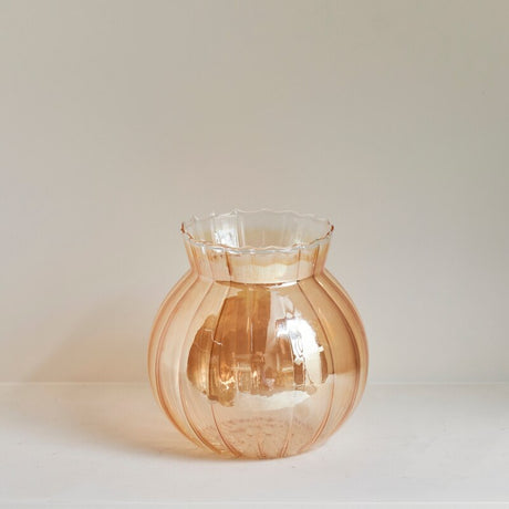 Gold Coat Glass Vase