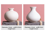 White Ceramic Curve Vase Set (5 vases)