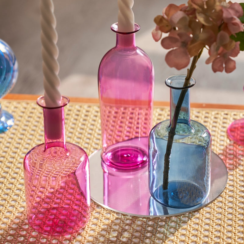 Colourful Bud Glass Vase