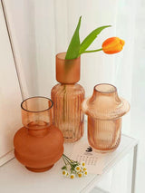 Pleated Glass Vase -  3 colours