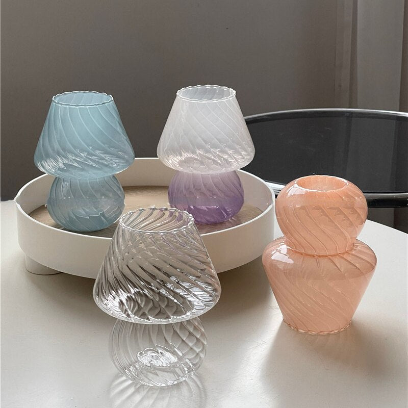 Nordic Stripy Glass Vase