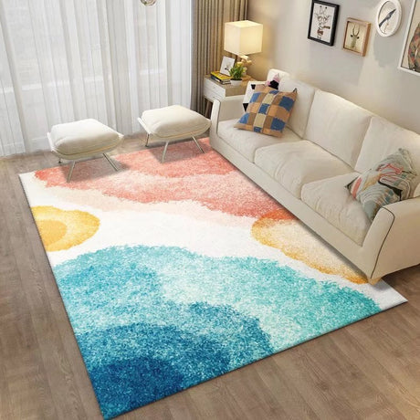 Modern Morandi Carpets for Living Room Decoration Nordic Big Size Area Rugs Bedroom Decor Bedside Anti-skid Floor Mats Washable