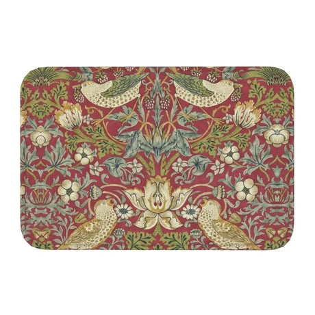 Custom William Morris Compton Floral Art Nouveau Pattern Doormat Bath Door Floor Mat Textile Pattern Toilet Rug Carpet Footpad