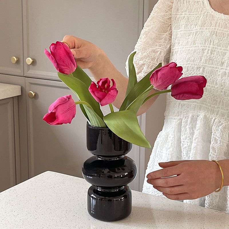 Glass Tier Vase - Multicolour