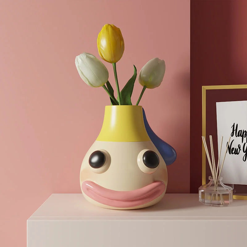 Character Face Figure Vase