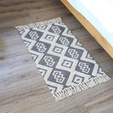 Retro Bohemia Hand Woven Cotton Linen Carpet Tassel Rug Floor Mat Tapestry Decorative Blanket Home Decor