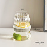 Borosilicate Ribbed Glass Cup