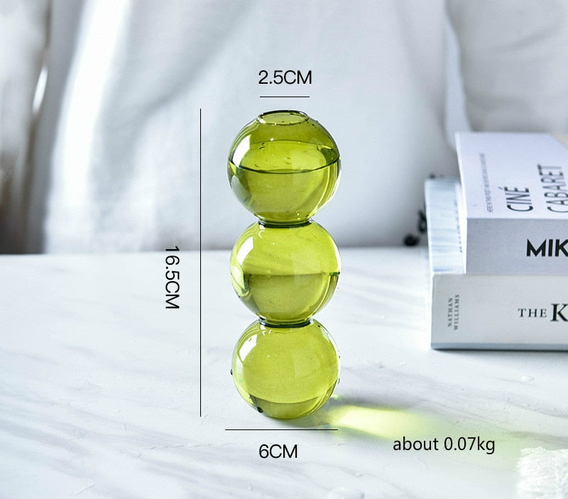 Layered Globe Glass Vase