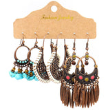 Bohemian Hand-woven tassel earrings(3 Set)