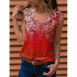 2021 New Floral Vest Sleeveless T-Shirt