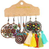 Bohemian Hand-woven tassel earrings(3 Set)