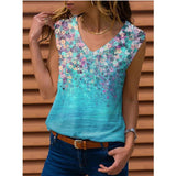 2021 New Floral Vest Sleeveless T-Shirt