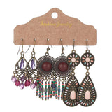 Bohemian Hand-woven tassel earrings(3 Set)
