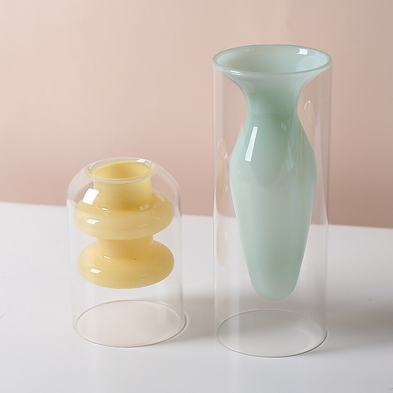 Bubbly Glass Vases - Opaque