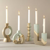 3-tone Ceramic Candle Holders