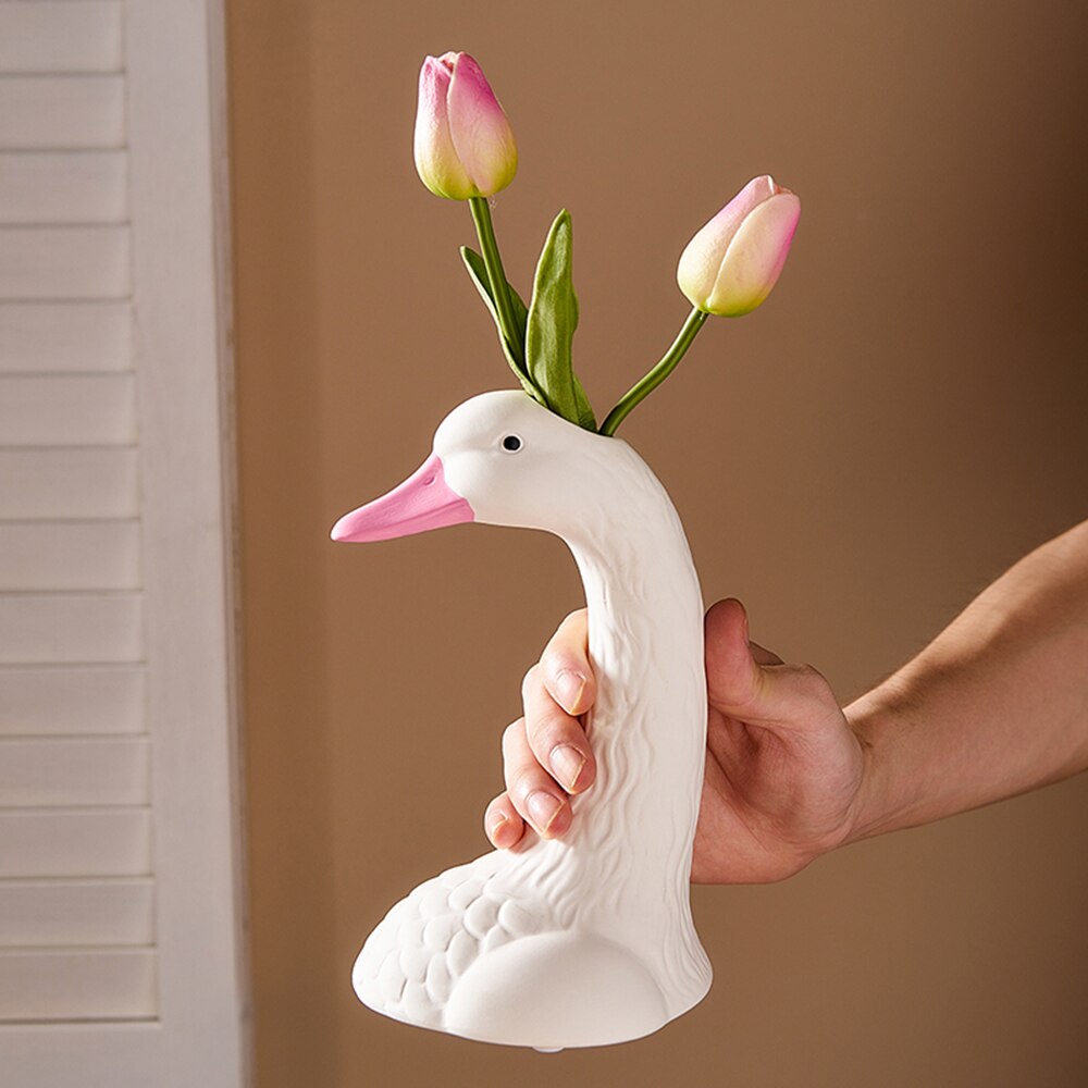 Swan Ceramic Vase