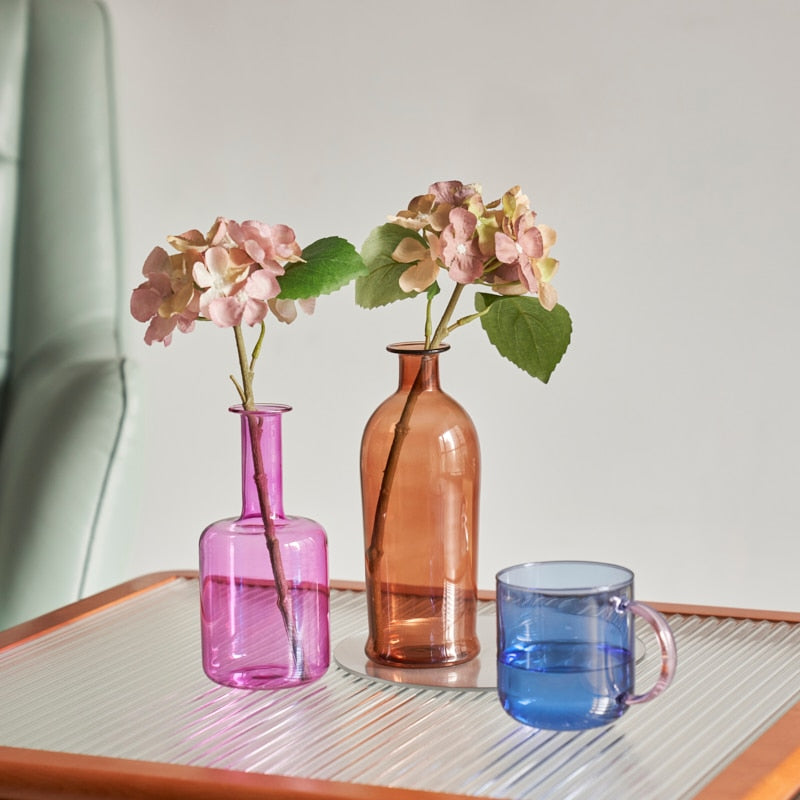 Colourful Bud Glass Vase