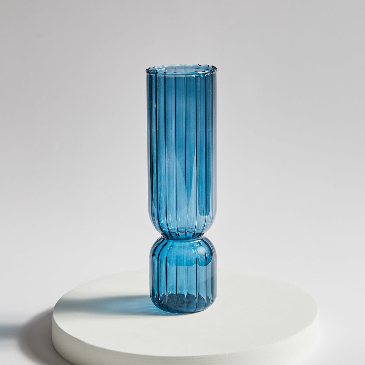 Scallop Cylinder Glass Vase