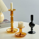 Amber Modern Glass Candle Holder