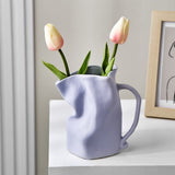 Paper Bag Inspired Ceramic Vase