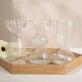 Ribbed Borosilicate Glass Vase