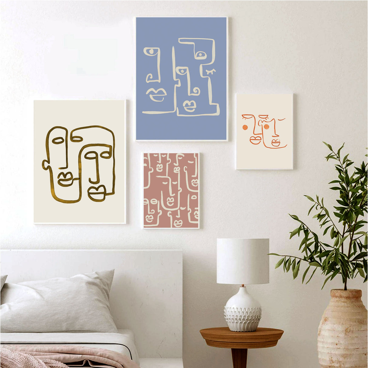 Abstract Faces Wall Art