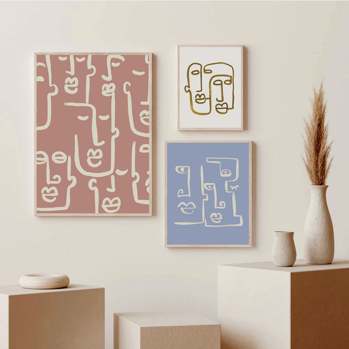 Abstract Faces Wall Art