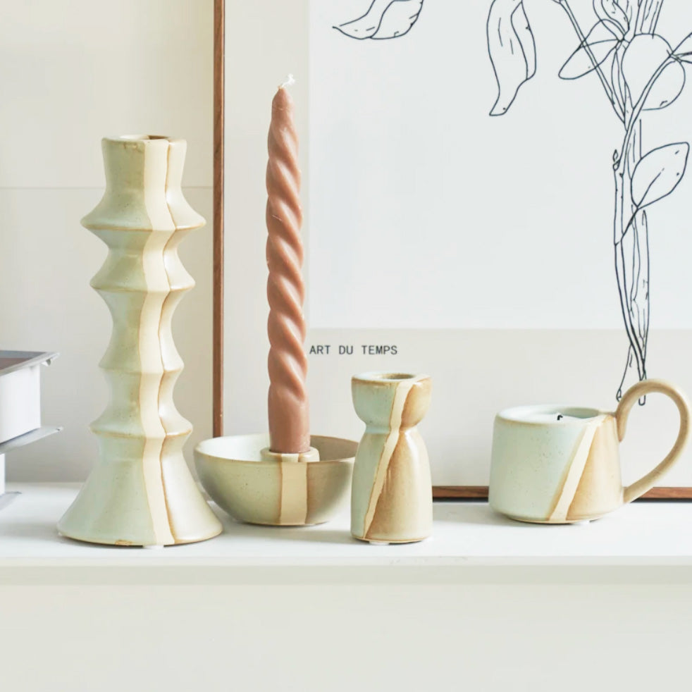 3-tone Ceramic Candle Holders