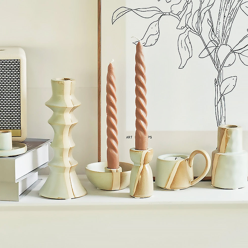 3-tone Ceramic Candle Holders