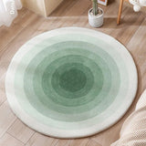 Light Luxury Cloakroom Round Floor Mat Fluffy Soft Lounge Rug Simple Bedroom Decor Gradient Carpet Thick Carpets for Living Room