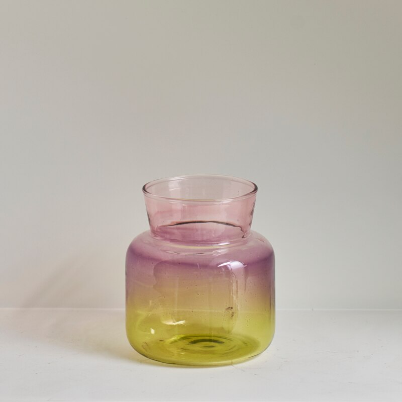 Gradient Coloured Glass Vase