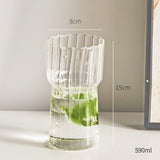 Borosilicate Ribbed Glass Cup