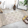 Retro Bohemia Hand Woven Cotton Linen Carpet Tassel Rug Floor Mat Tapestry Decorative Blanket Home Decor