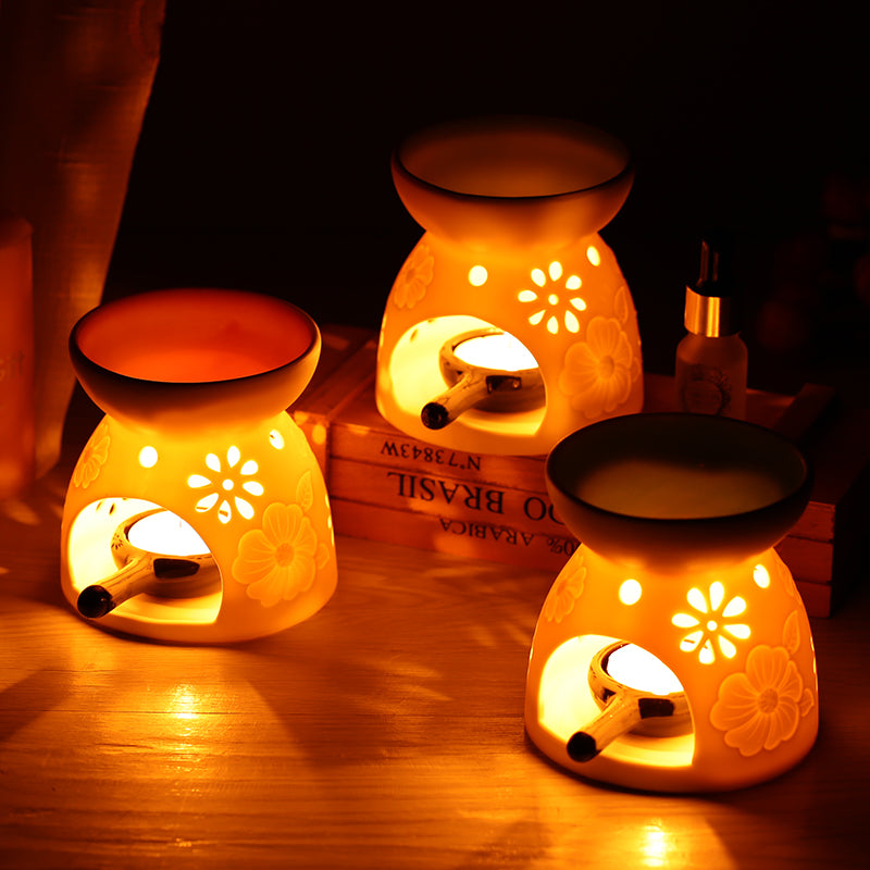 Large Ceramic Aroma Burner & Oil Lamp