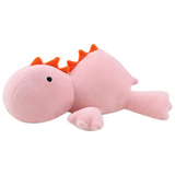 Pink Dinosaur Plush Throw Pillow - Pillow Cover