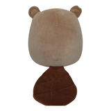 14-Inch Brown Beaver with Tan Tummy and Glasses Plush Toy