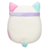 14-Inch Teal and Pink Calico Cat Large Plush Toy