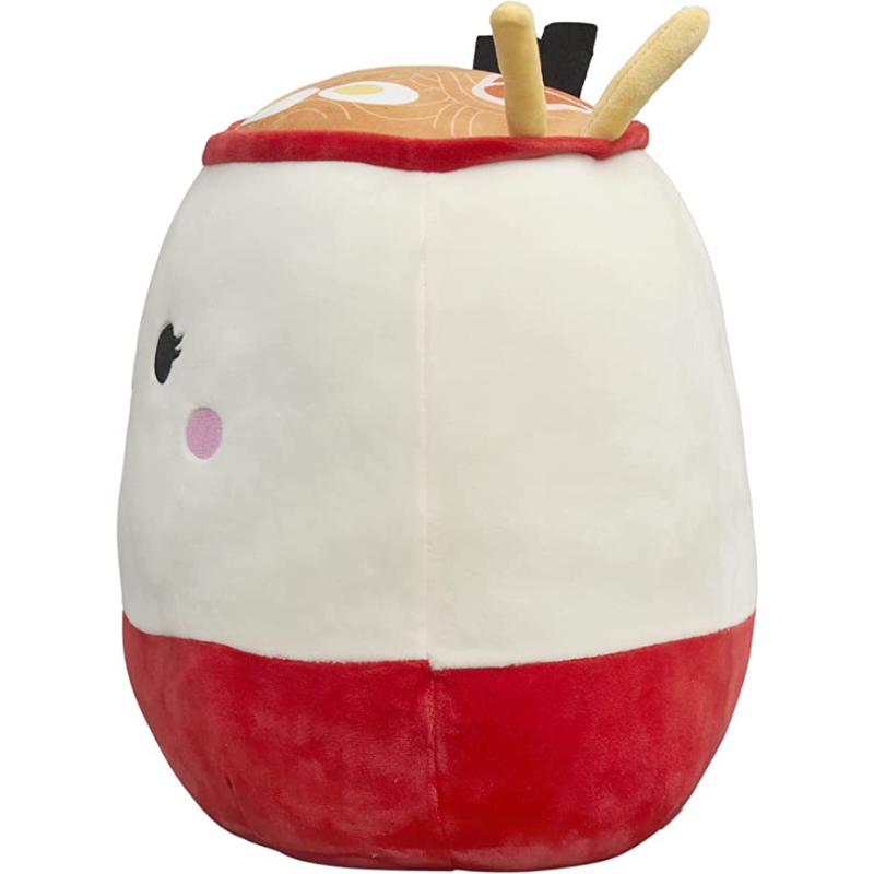 14-Inch Ramen In Cream And Red Bowl Plush