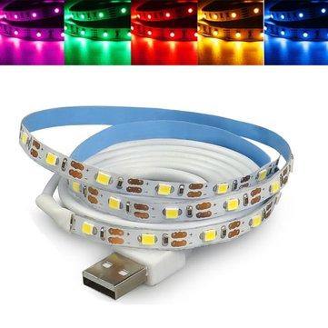 50CM Non-Waterproof USB SMD3528 TV Background Computer LED Strip Tape Flexible Light DC5V