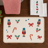 Feblilac Nutcracker Christmas Bath Mat – Festive Tufted Holiday Bathroom Rug