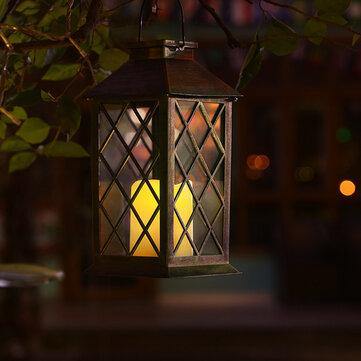 Solar Power Hanging Lantern LED Lamp Retro Style Light Outdoor/Indoor for Garden