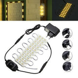 1.5M SMD5050 Waterproof Warm White LED Module Strip Light Kit Mirror Signage Lamp + Adapter DC12V - Lighting